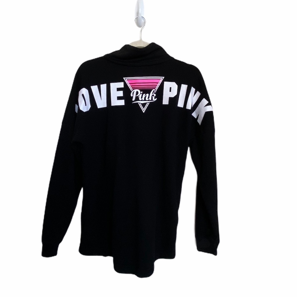 PINK Victoria’s Secret Varsity Quarter Snap Oversized Sweater - Picture 4 of 11